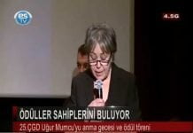 ÇGD Uğur Mumcu Ödülleri Töreni’nde Oya Berberoğlu’nun konuşması