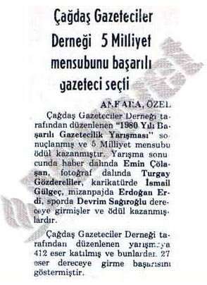 Çağdaş Gazeteciler Derneği 5 Milliyet mensubunu başarılı gazeteci seçti