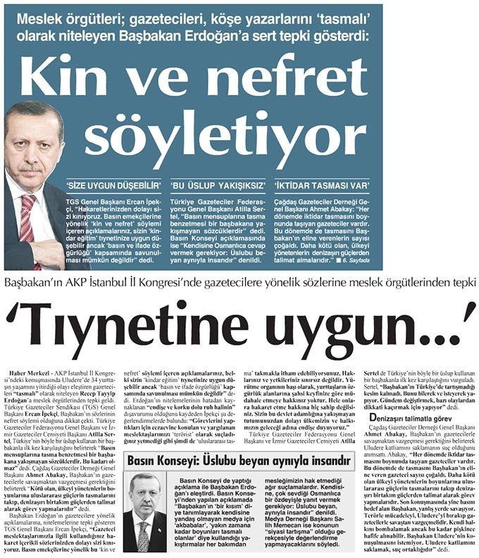 Kin ve nefret söyletiyor