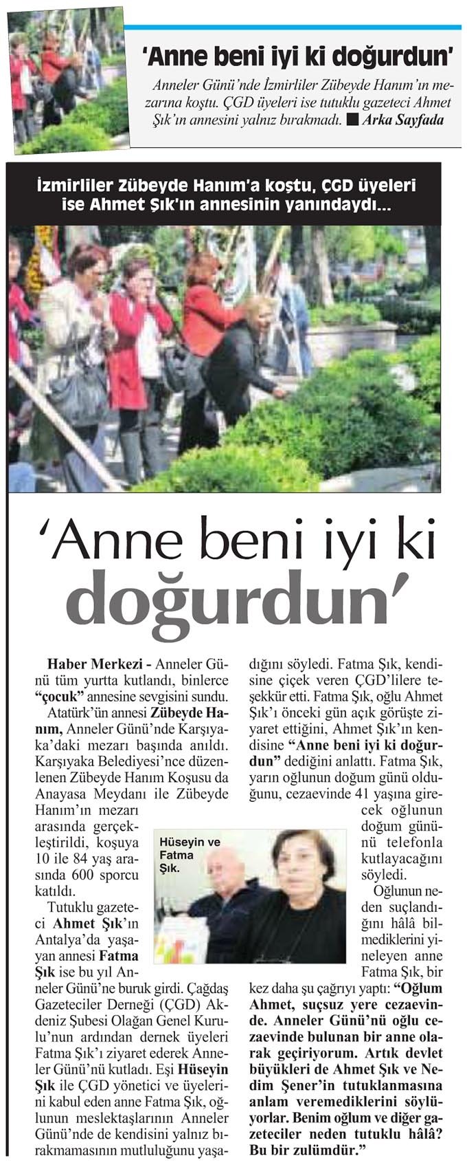 ‘Anne beni iyi ki doğurdun’