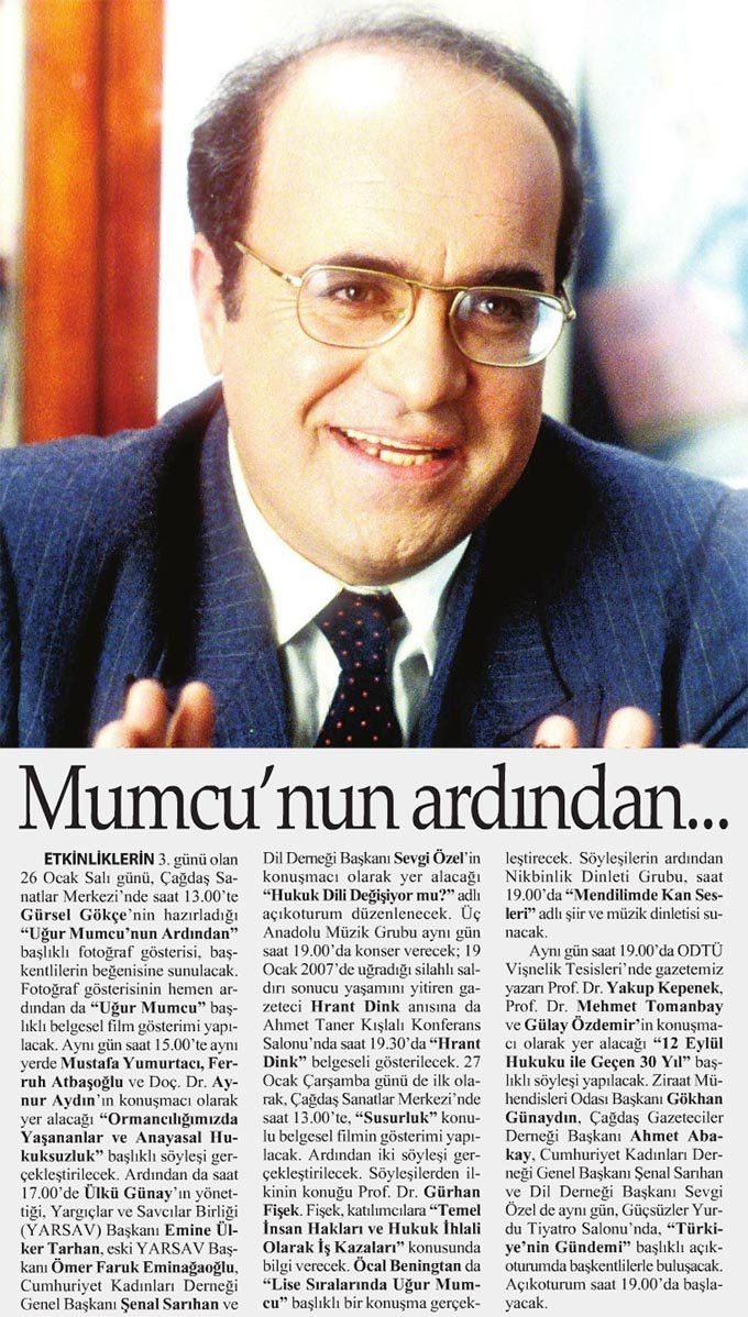 Mumcu’nun ardından