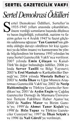 Sertel Demokrasi Ödülleri