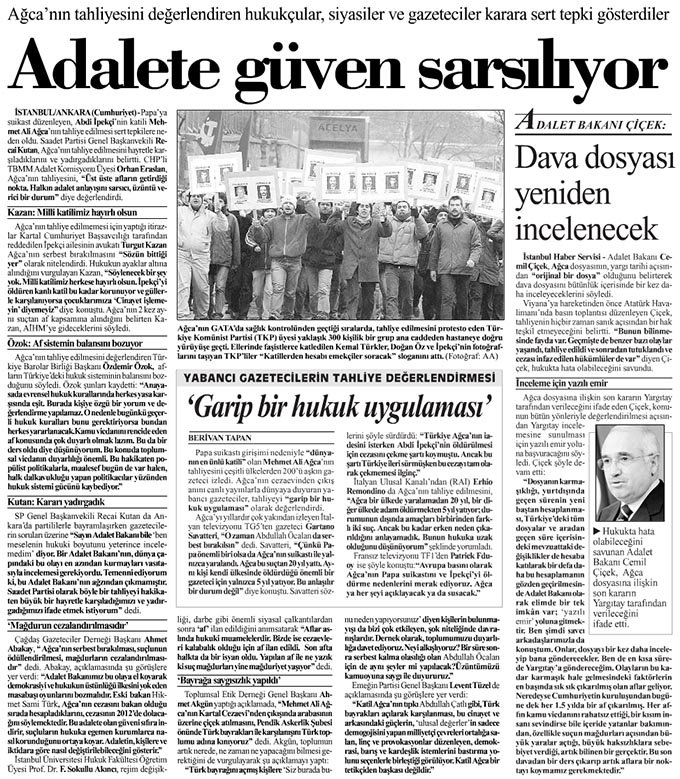 Adalete güven sarsılıyor