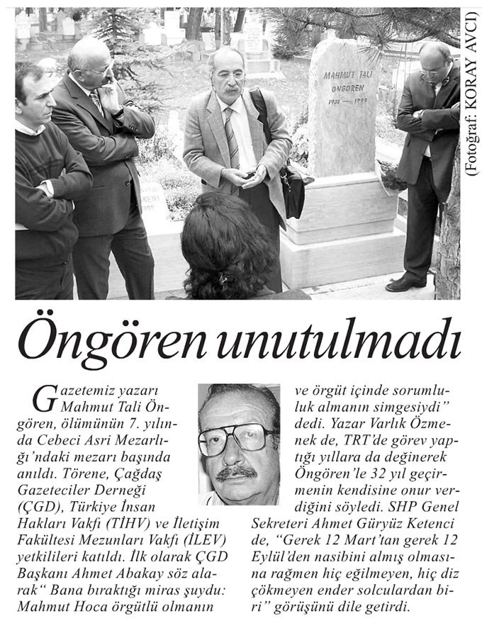 Öngören unutulmadı