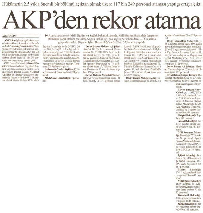 AKP’den rekor atama