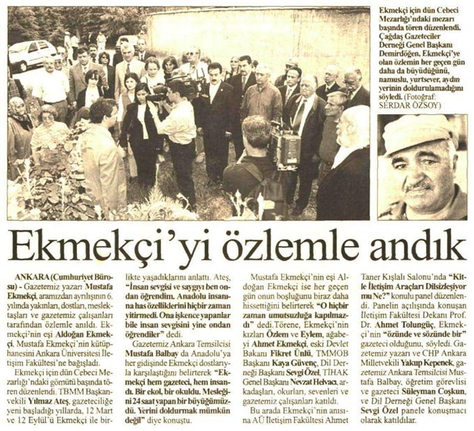 Ekmekçi’yi özlemle andık