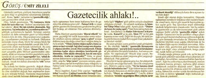 Gazetecilik ahlakı!..