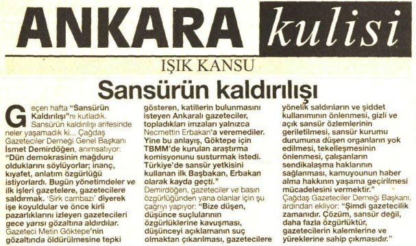 Sansürün kaldırılışı
